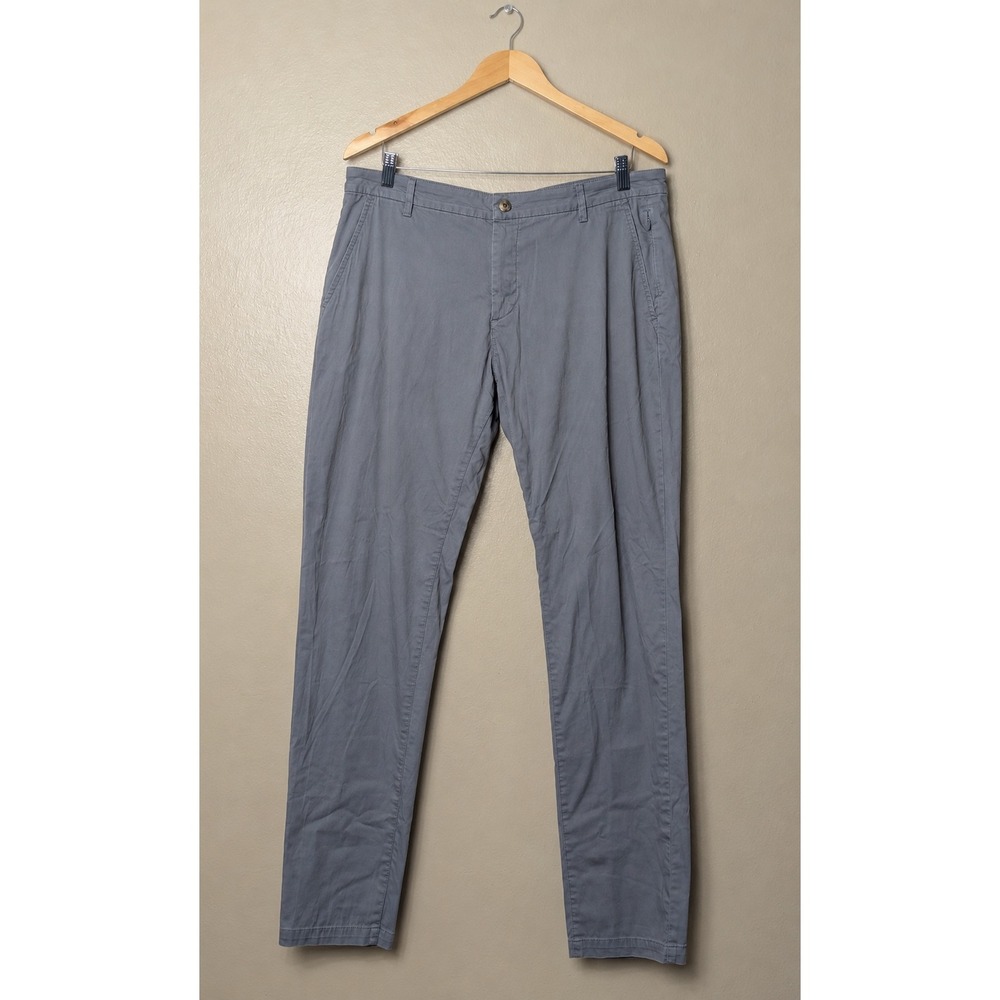 Birddogs Khaki Pants Men‎ 34 Grey Built-in Liner Slim Fit Chino Trousers